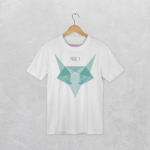 t-shirt avec le visuel renard de la collection origami